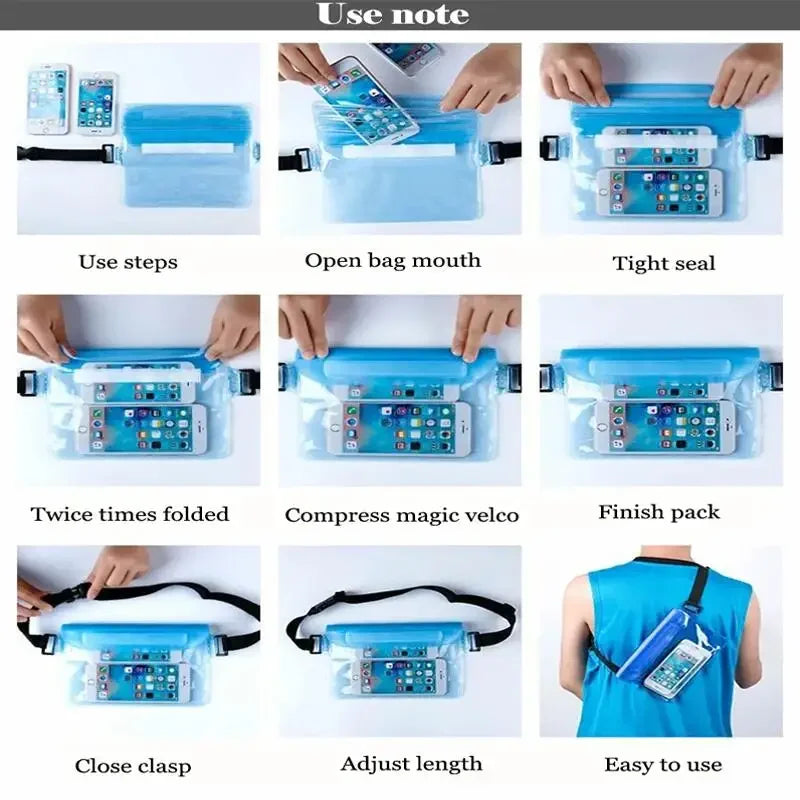 Waterproof Beach Bag Sandproof Fanny Pack for Women Floating Dry Bag for Phone Passport Travel Swimming Boating Fishing Surfing