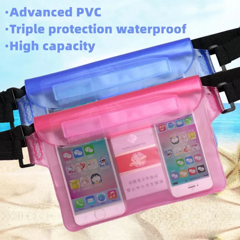 Waterproof Beach Bag Sandproof Fanny Pack for Women Floating Dry Bag for Phone Passport Travel Swimming Boating Fishing Surfing